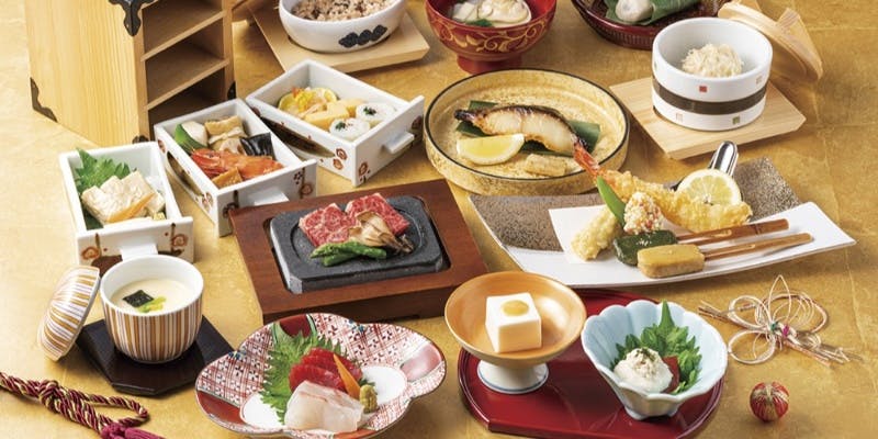 【お祝い懐石 福寿（ふくじゅ）】お祝いのお席にふさわしい華やかな懐石 全14品