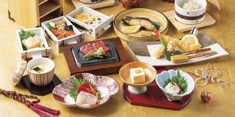 【お祝い懐石 福寿（ふくじゅ）】お祝いのお席にふさわしい華やかな懐石 全14品