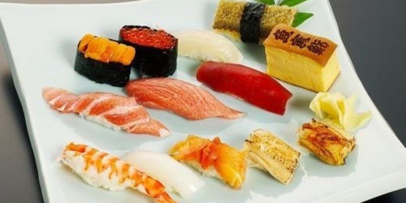 【おまかせ寿司】おまかせネタ12貫、前菜、デザート