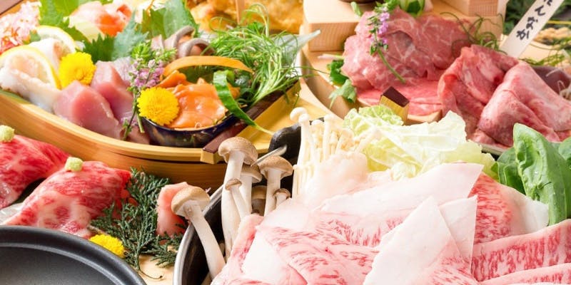 【2.5時間飲み放題付】A5ランク黒毛和牛の特選肉尽くしコース（全9品）（土日祝日）