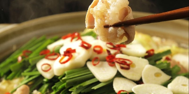 2時間飲み放題付き「博多野菜巻き串ともつ鍋コース」（全7品）