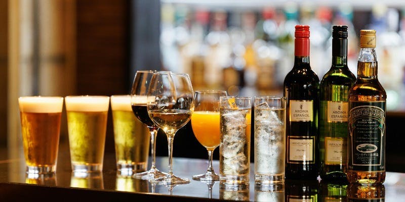 3種の生ビールを含む飲み放題コース（オードブル3種付き）