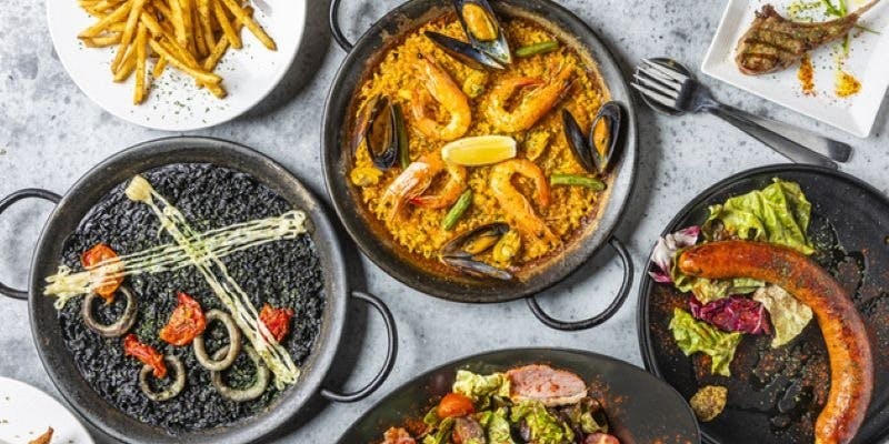 飲み放題付き【お手軽OCHOコース】魚介パエリア含む7品＋90分飲み放題