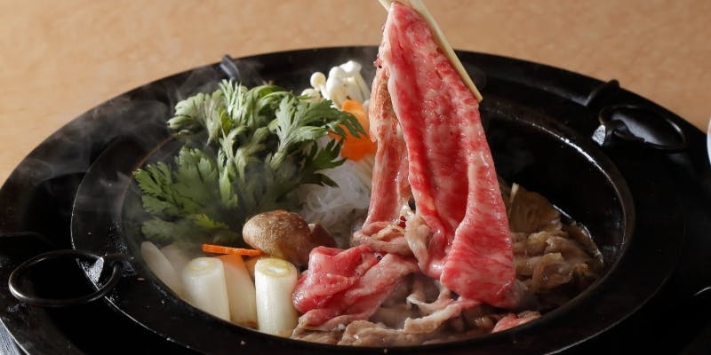 すきやき 極上霜降り 松阪コース