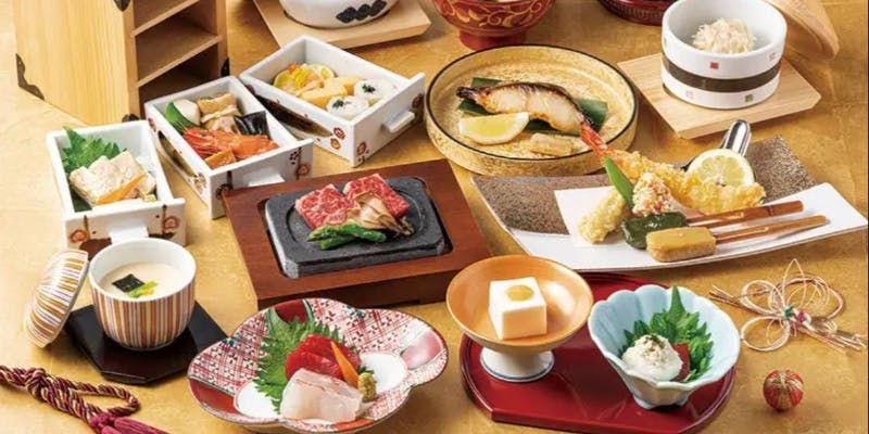 【お祝い懐石 福寿（ふくじゅ）】お祝いのお席にふさわしい華やかな懐石 全14品（～9/1）