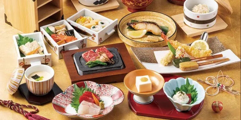 【お祝い懐石 福寿（ふくじゅ）】お祝いのお席にふさわしい華やかな懐石 全14品