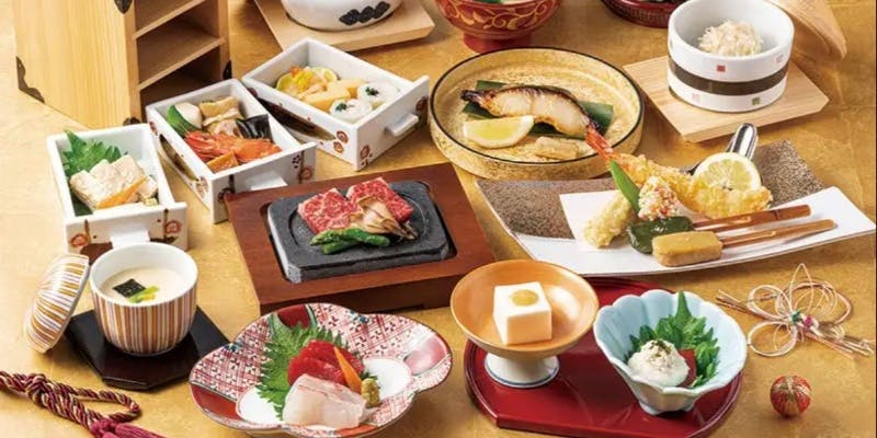 【お祝い懐石 福寿（ふくじゅ）】お祝いのお席にふさわしい華やかな懐石 全14品