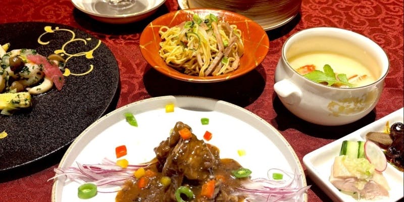 【ランチコース】注）予約のみ営業　前菜から点心2種など全7品