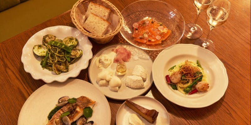 【Special Course】つくりたてフレッシュチーズと生パスタ、選べる特選メインなど全6品フルコース