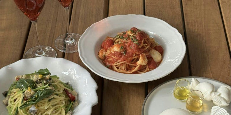 【Xmas Lunch】つくりたてフレッシュチーズと生パスタ Xmasデザートを楽しむ全3品＋乾杯酒付き