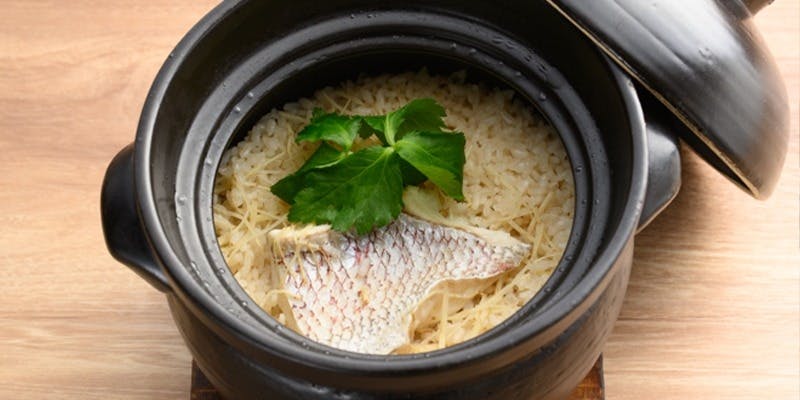 【おまかせ土鍋鯛めしコース】