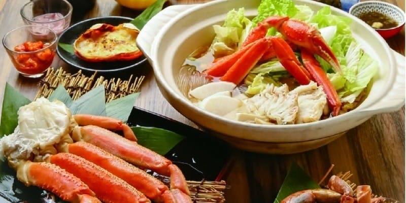 【ずわい蟹コース】ずわい蟹1肩やカニすき鍋などがはいった全12品