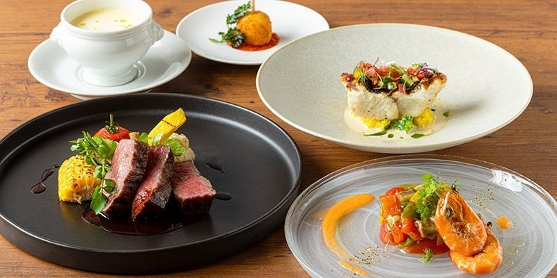 【Chefs Dinner Course】シェフおすすめの魚・肉のWメインのコース 全6品