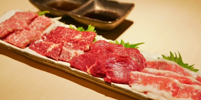 【馬翔コース：ハリハリ鍋】馬肉は「フタエゴ」をご用意！馬刺し四種盛り含む 全7品