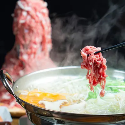 希少なアイスランドラムを極薄しゃぶしゃぶで