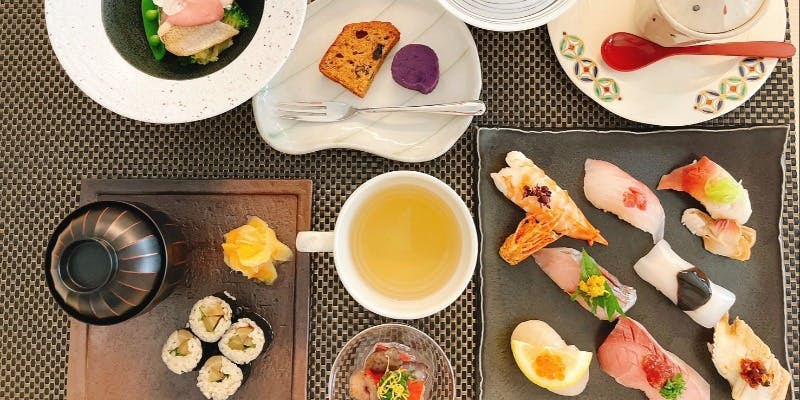 【宝塚コース】旬のお料理4品、握り8貫、留椀、甘未など全7品