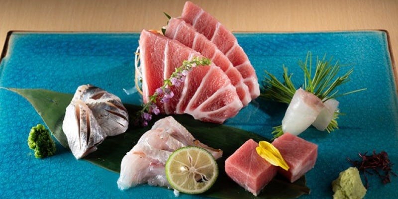 【宴会コース】名物アジフライ、季節の天ぷら、刺身、握り鮨など全7品