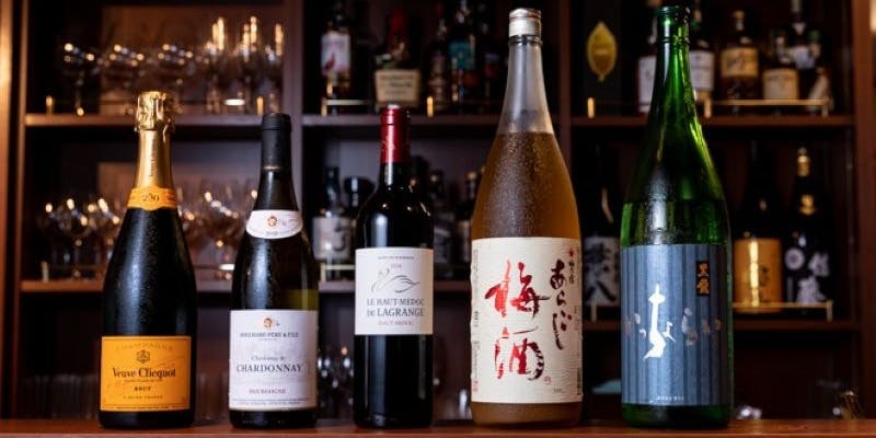 【飲み放題】ワイン飲み放題（白、赤合わせて5種）／各種飲み放題（ハイボール、グラスワイン、サワー類）