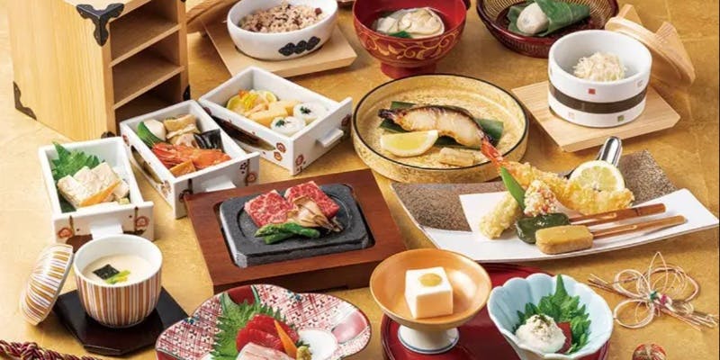 【お祝い懐石 福寿（ふくじゅ）】お祝いのお席にふさわしい華やかな懐石 全14品（9/1～）