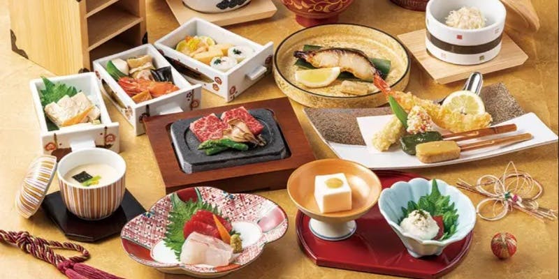 【お祝い懐石 福寿（ふくじゅ）】お祝いのお席にふさわしい華やかな懐石 全14品