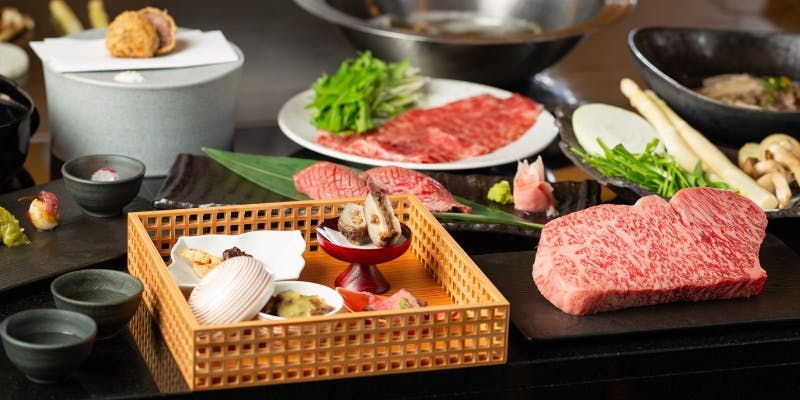 【肉寿司、しゃぶしゃぶなど神戸牛尽くしの鉄板焼き会席コース】（別格極上赤身）