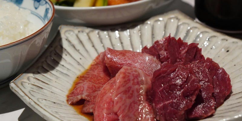 【数量限定】熟成米沢牛 上焼肉とハラミ ランチセット