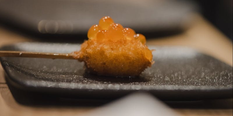 【圓治郎おまかせコース】海鮮・肉・野菜・その他串15本程度、デザートなど全4品