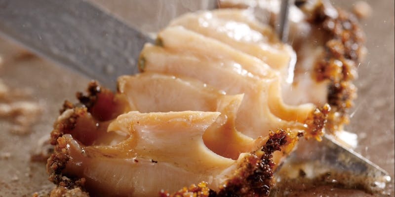 【プレミアムディナーコース】鮑の鉄板焼にA5黒毛和牛フィレステーキなど全6品