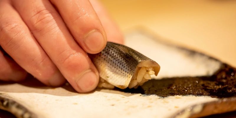 【昼のおまかせコース】握りや、つまみなど