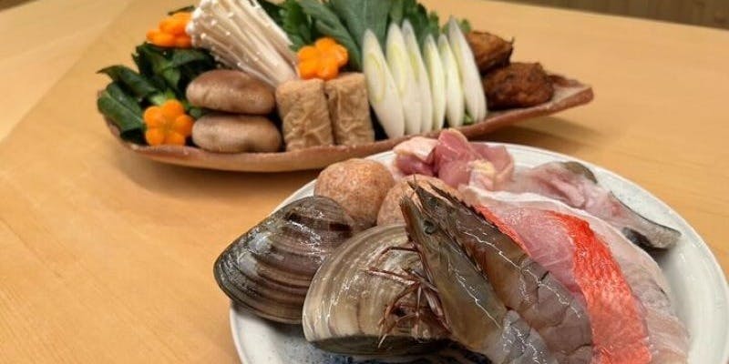 【うどん食べ放題付き】季節の海鮮鍋で大満足コース＋3名様からの個室確約