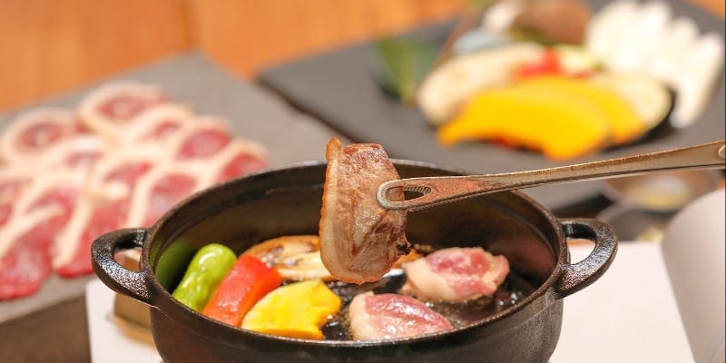 【鼓道の焼き鴨しゃぶコース】おばんざいからメインは鴨の焼きしゃぶ、〆蕎麦まで全5品