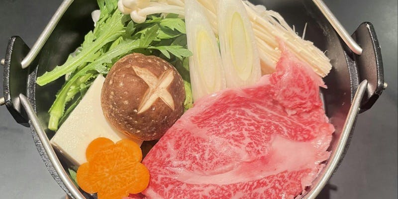 甲州プレミアム食材　甲州和牛のすき焼き　とりほまれプレミアムすき焼きコース