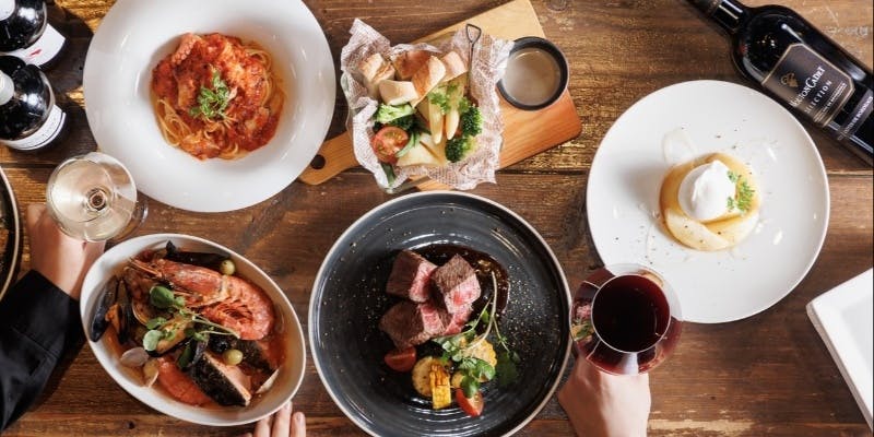 【インダストリアルコース】本格イタリアンを味わう全9品＋120分飲み放題