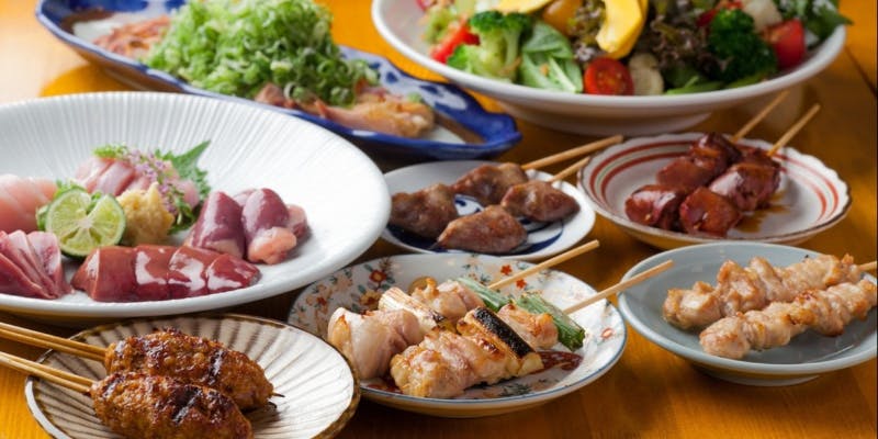 【和々十コース】淡海地鶏のたたきや串物など厳選素材をご堪能できるコース＋2.5H飲み放題