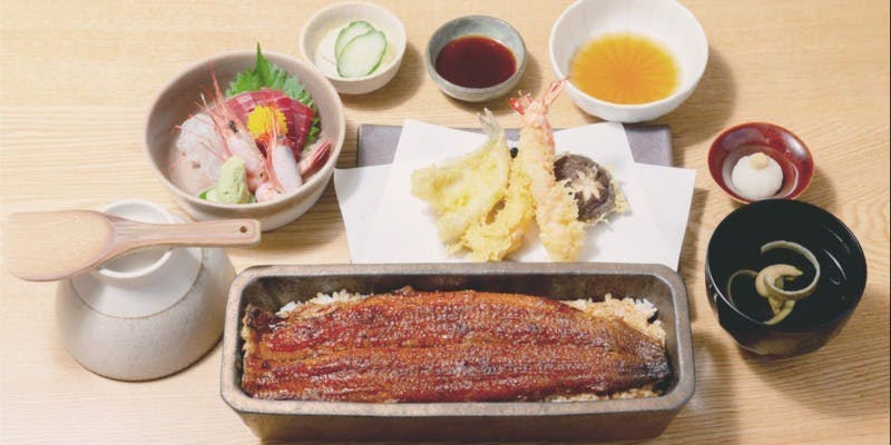 【ランチ限定】贅沢一本重御膳　旬魚と天麩羅　彩と香り豊かな冬御膳