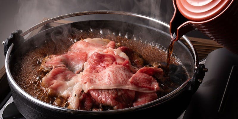 A5ランク黒毛和牛すき焼きorしゃぶしゃぶ初星コース＋乾杯ドリンク【ランチ限定】