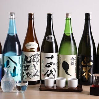 厳選しこだわり抜いた日本酒は全国各地の銘柄をご用意