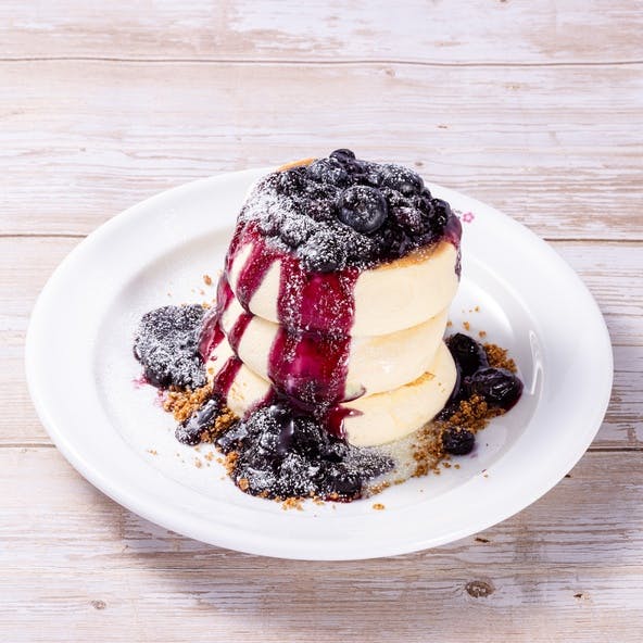 ふわふわ食感のパンケーキ