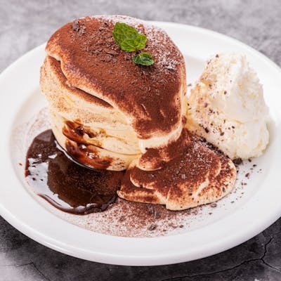 ふわふわ食感のパンケーキ