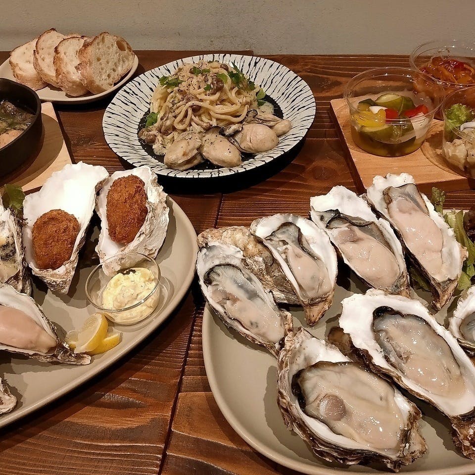 新鮮な牡蠣を多彩な調理法で提供