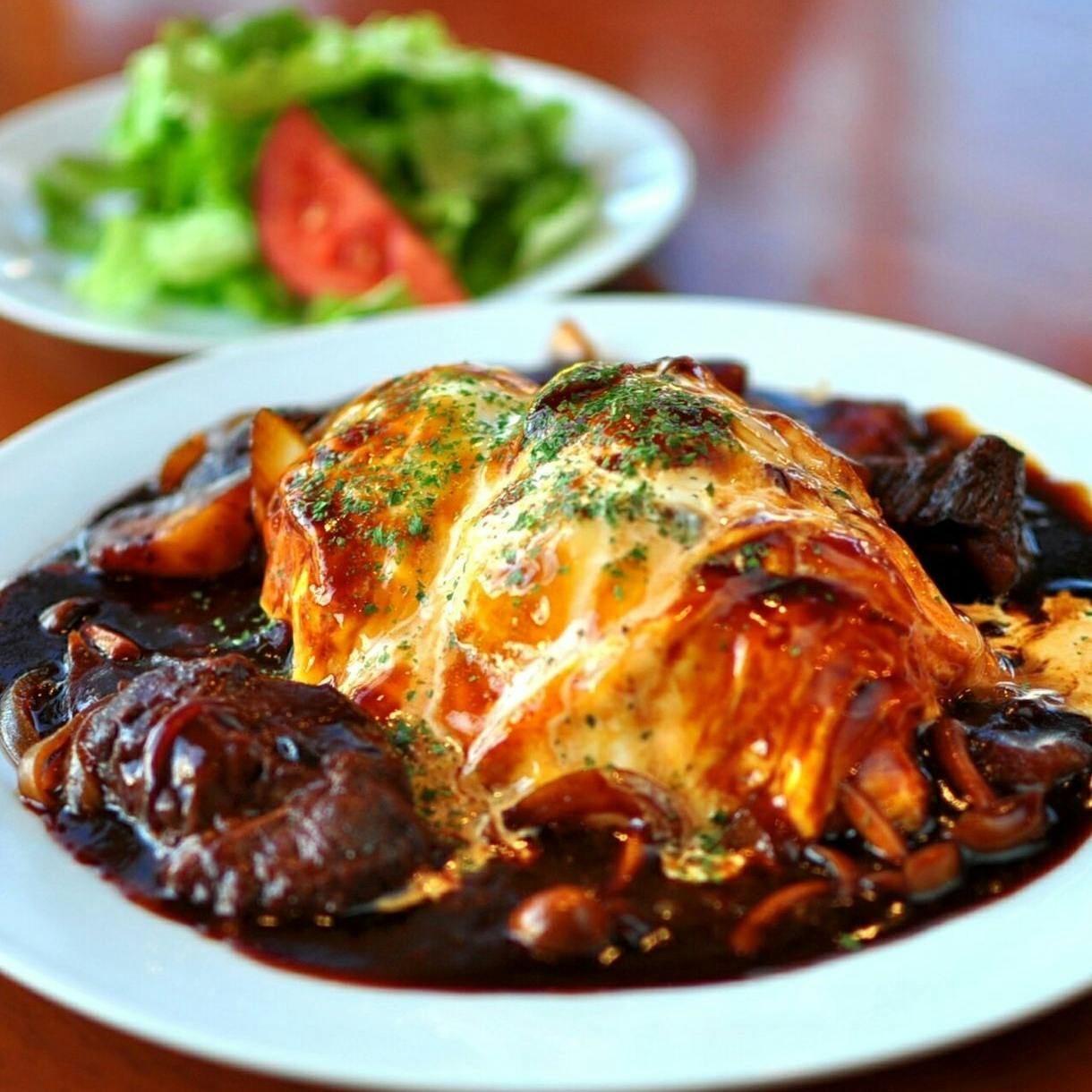 地鶏卵のとろとろオムライス