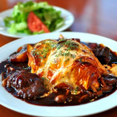 地鶏卵のとろとろオムライス