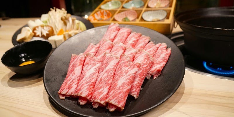 龍樹牛厳選霜降りすきしゃぶコース