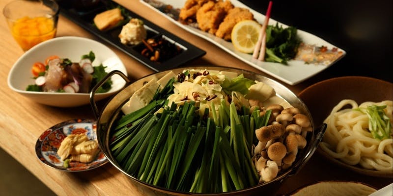 【国産和牛のもつ鍋コース】＋120分飲み放題