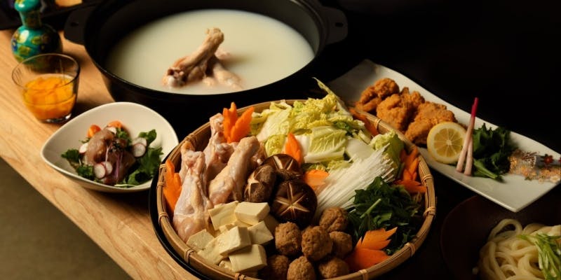 【奥美濃古地鶏の水炊き鍋コース】＋120分飲み放題