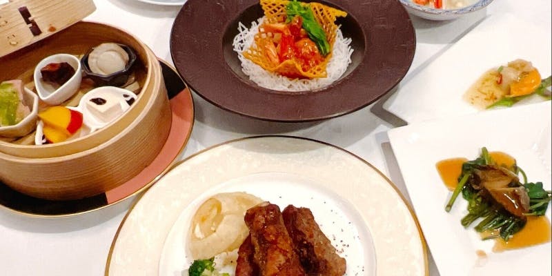 大海老のチリソース・黒毛和牛・あわびのオイスター煮込みなど全7品