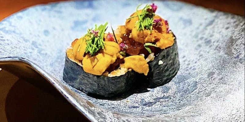 【A5炭火焼きステーキと厳選ネタの鮨コース】