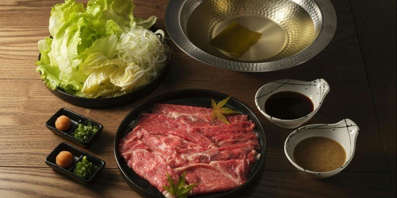 【牛しゃぶコース】濃厚な牛しゃぶと季節の食材を愉しむプラン