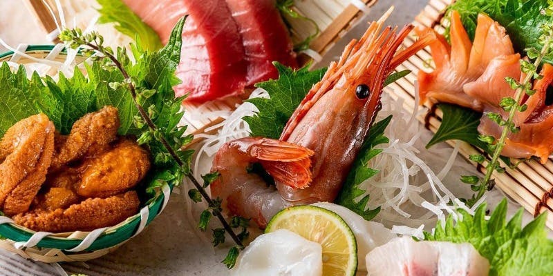 【一休限定コース】特選握り盛り合わせ/カニ甲羅盛り付き！2.5時間飲み放題付8品