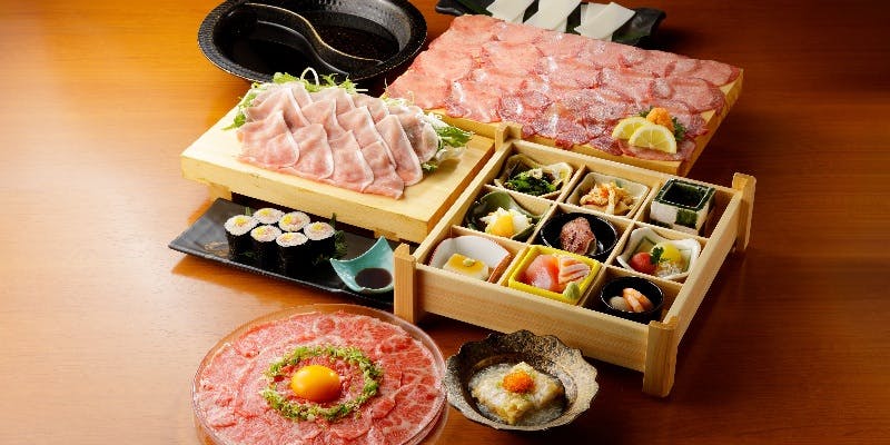 お料理のみ【頂～いただき～】飛騨牛ロースト、和牛ユッケや牛タンしゃぶなど人気メニュー堪能